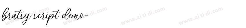 bratsy script demo字体转换